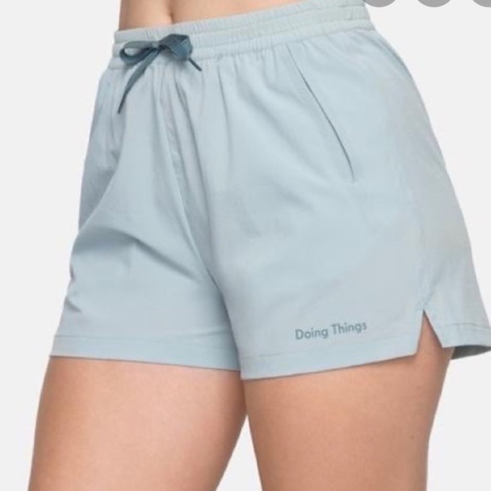 XS light blue Outdoor Voices Doing Things shorts